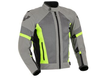 Textilní bunda PSí CORTE šedá/černá/žlutá fluo