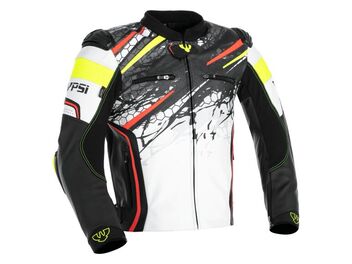 Kožená bunda PSí SEPANG TECH-AIR5 COMPATIBILE bílá/černá/žlutá/červená