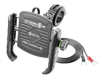 Univerzální držák na mobilní telefony Interphone MOTOCRAB s integrovaným USB portem
